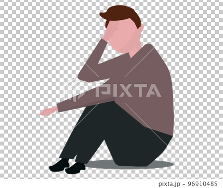 depressed man. Depression, gym sitting 96910485