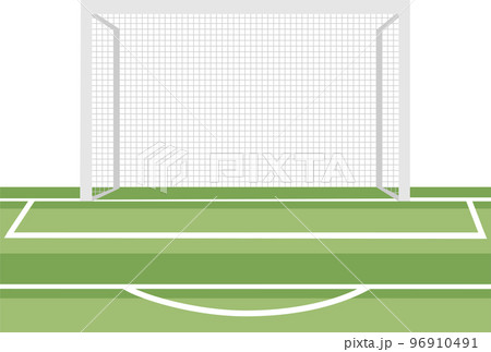 サッカーゴールの前のイラスト 96910491