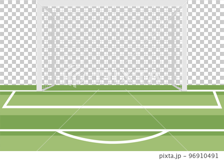 サッカーゴールの前のイラスト 96910491