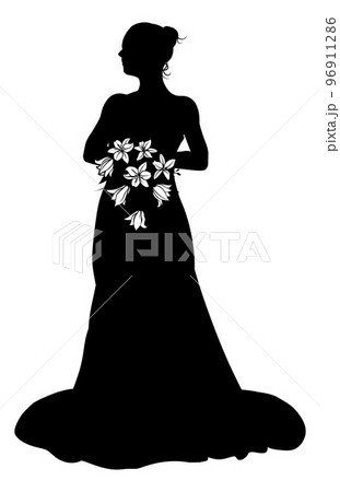 Bride Bridal Wedding Dress Silhouette Woman Design Bride Bridal Wedding Dress Silhouette Woman Design 96911286
