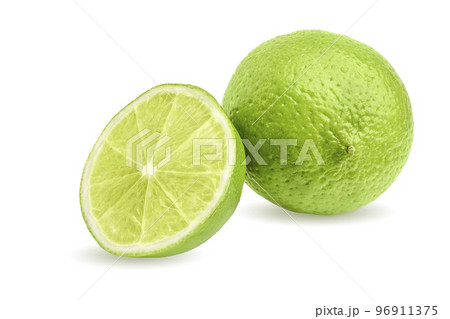 lime fruit and half isolated 96911375