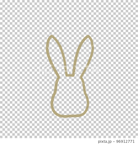 Rabbit head silhouette line drawing Rabbit head silhouette line drawing 96912771