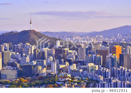 中心部 大都市 鳥瞰図 96912931