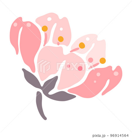 Illustration of sakura flower. Beautiful decorative plant. 96914564