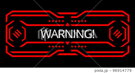 Hud danger alert. Attention vector red interface sign, warning or caution UI. Tech or digital cyber frame. System failure or danger zone Hud danger alert. Attention vector red interface sign, warning or caution UI. Tech or digital cyber frame. System failure or danger zone 96914779