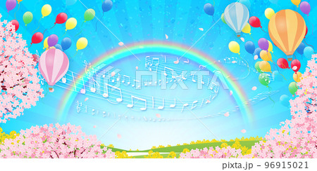 桜並木 バルーンセレモニー 桜並木 バルーンセレモニー 96915021