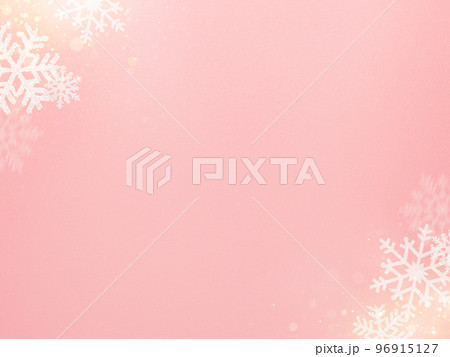 ピンク色の雪の背景 96915127
