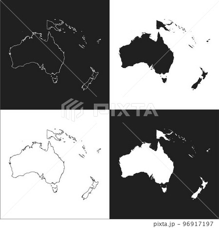 Australia and Oceania map set. Australia and Oceania map set. 96917197