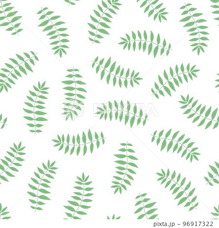 Christmas plant seamless pattern, decorative branch with leaves for home decor, festive holiday arrangement, vector illustration for seasonal gift paper, textile, celebration design 96917322