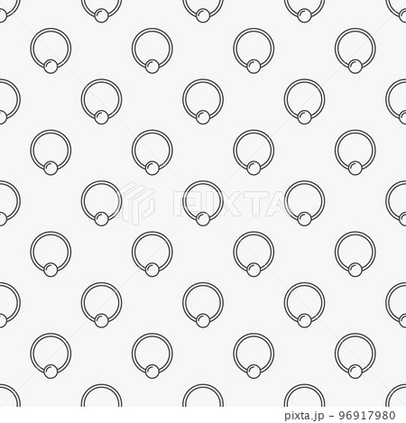 Captive ring seamless pattern. Vector piercing background Captive ring seamless pattern. Vector piercing background 96917980