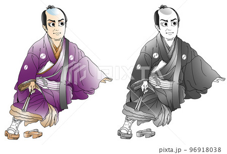 歌舞伎,大星由良助,仮名手本忠臣蔵,一力茶屋,七段目 96918038