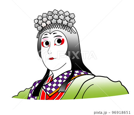 歌舞伎,一条大蔵卿,常盤御前のイラスト素材 [96918651] PIXTA