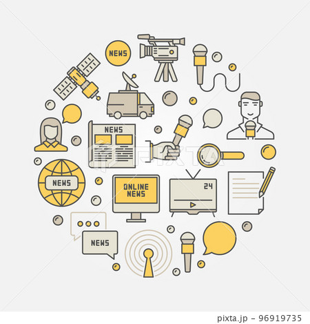News circular colorful illustration 96919735