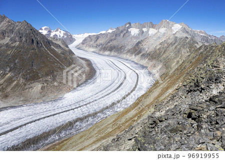 Great Aletsch Glacier seen from Bettmerhorn (Valais, Switzerland) Great Aletsch Glacier seen from Bettmerhorn (Valais, Switzerland) 96919955