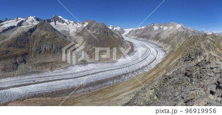 Great Aletsch Glacier seen from Bettmerhorn (Valais, Switzerland) Great Aletsch Glacier seen from Bettmerhorn (Valais, Switzerland) 96919956