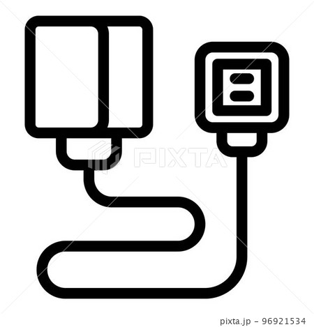 Nursing blood presure monitor icon. Outline nursing blood presure monitor vector icon for web design isolated on white background Nursing blood presure monitor icon. Outline nursing blood presure monitor vector icon for web design isolated on white background 96921534