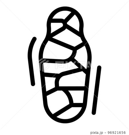 Museum mummy icon. Outline museum mummy vector icon for web design isolated on white background 96921656