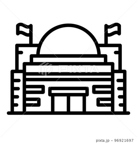 Budapest parliament icon. Outline budapest parliament vector icon for web design isolated on white background 96921697