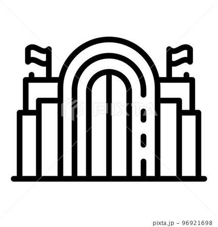 Architecture parliament icon. Outline architecture parliament vector icon for web design isolated on white background 96921698