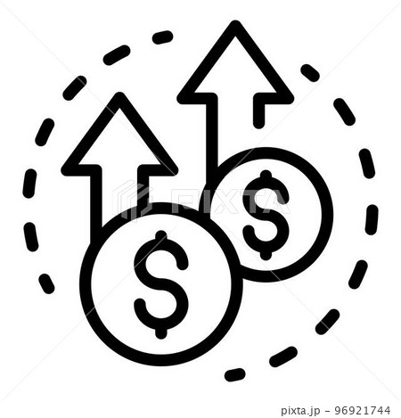 Money fund icon. Outline money fund vector icon for web design isolated on white background Money fund icon. Outline money fund vector icon for web design isolated on white background 96921744