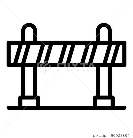 Road barrier icon. Outline road barrier vector icon for web design isolated on white background 96922304