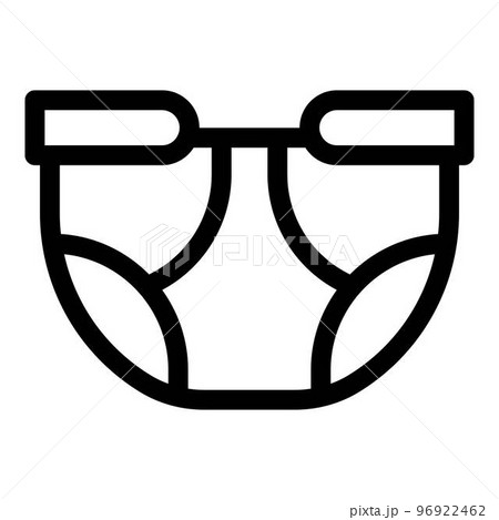 Hygiene diaper icon. Outline hygiene diaper vector icon for web design isolated on white background 96922462