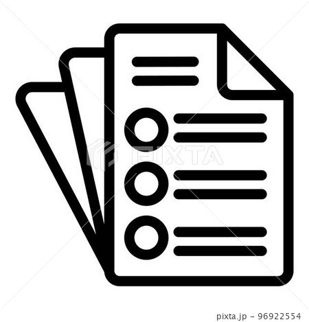 Office reports icon. Outline office reports vector icon for web design isolated on white background Office reports icon. Outline office reports vector icon for web design isolated on white background 96922554