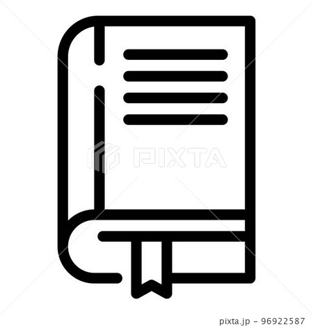 Book icon. Outline book vector icon for web design isolated on white background 96922587