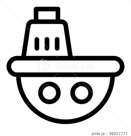 Plastic ship icon. Outline plastic ship vector icon for web design isolated on white background 96922771