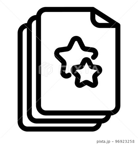 Priority documents icon. Outline priority documents vector icon for web design isolated on white background 96923258