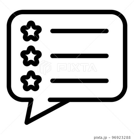 Client review icon. Outline client review vector icon for web design isolated on white background 96923288