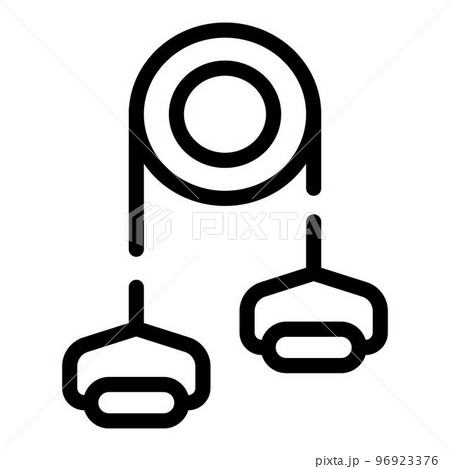 Gym equipment icon. Outline gym equipment vector icon for web design isolated on white background 96923376