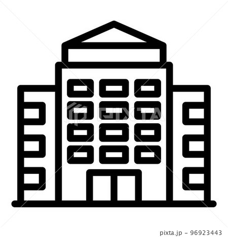 Inclusive education building icon. Outline inclusive education building vector icon for web design isolated on white background Inclusive education building icon. Outline inclusive education building vector icon for web design isolated on white background 96923443