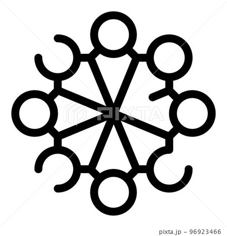 Circle hormones icon. Outline circle hormones vector icon for web design isolated on white background Circle hormones icon. Outline circle hormones vector icon for web design isolated on white background 96923466