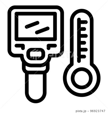 Thermal imager icon. Outline thermal imager vector icon for web design isolated on white background Thermal imager icon. Outline thermal imager vector icon for web design isolated on white background 96923747