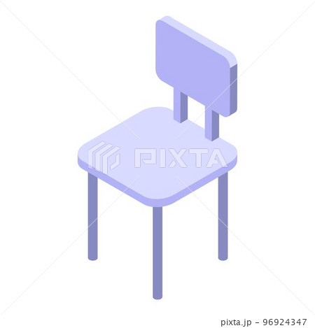 Wood kid chair icon. Isometric of wood kid chair vector icon for web design isolated on white background 96924347
