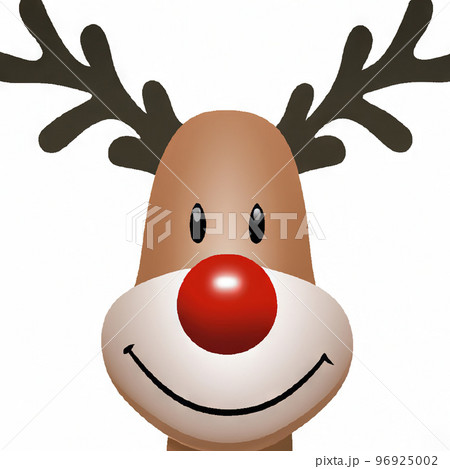 Rudolph the Red-nosed Reindeer illustration, Christmas concept Generative AI Rudolph the Red-nosed Reindeer illustration, Christmas concept Generative AI 96925002
