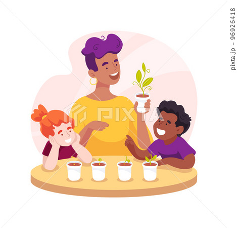 Growing seeds isolated cartoon vector illustration. Growing seeds isolated cartoon vector illustration. 96926418