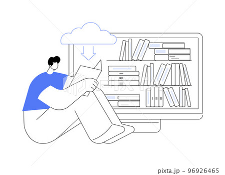 E-library abstract concept vector illustration. E-library abstract concept vector illustration. 96926465