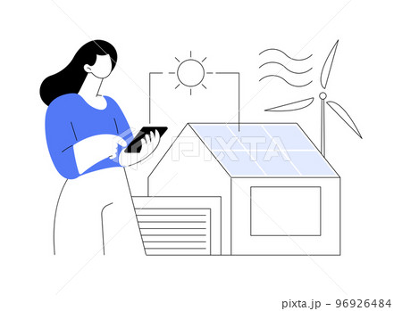 Eco house abstract concept vector illustration. Eco house abstract concept vector illustration. 96926484