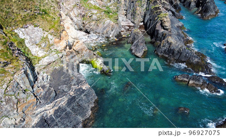 Beautiful shore. Turquoise sea water. Seaside landscape. Nature of Ireland. Landscapes of West Cork. 96927075