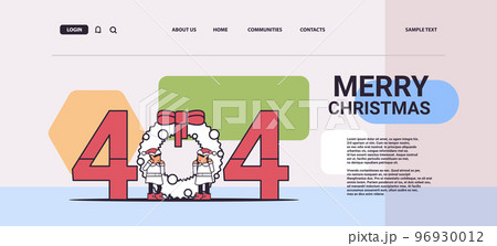 elves preparing for new year and christmas holidays celebration 404 page not found concept elves preparing for new year and christmas holidays celebration 404 page not found concept 96930012