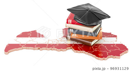 Education in Latvia concept, 3D rendering 96931129