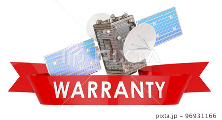 Satellite warranty concept. 3D rendering 96931166