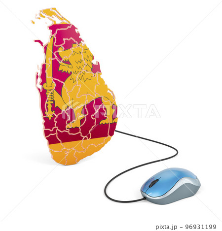 Internet network in Sri Lanka concept. 3D rendering 96931199