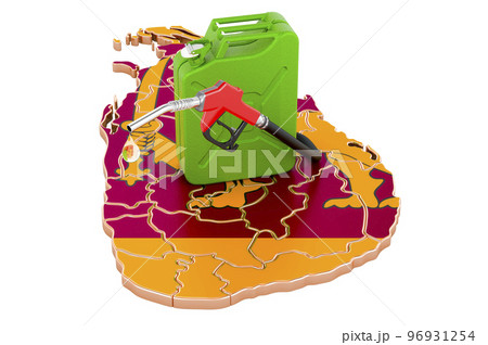 Production and trade of petrol in Sri Lanka, concept. 3D rendering Production and trade of petrol in Sri Lanka, concept. 3D rendering 96931254