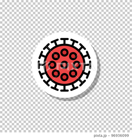 mini sticker medical icon virus mini sticker medical icon virus 96936099