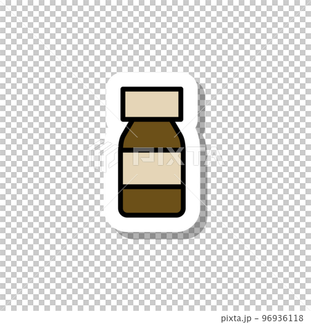 mini sticker medical icon vaccine container vial mini sticker medical icon vaccine container vial 96936118