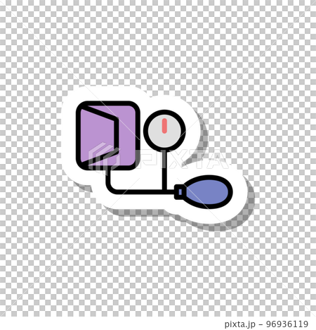 mini sticker medical icon sphygmomanometer mini sticker medical icon sphygmomanometer 96936119