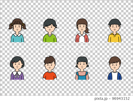 子供の表情アイコン 96943152